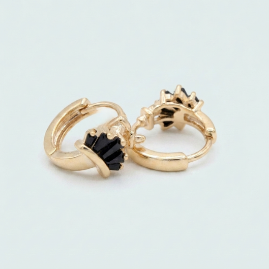 Grapa de Goldfilled  con Diseño de Corona y Zirconia mod. 1383