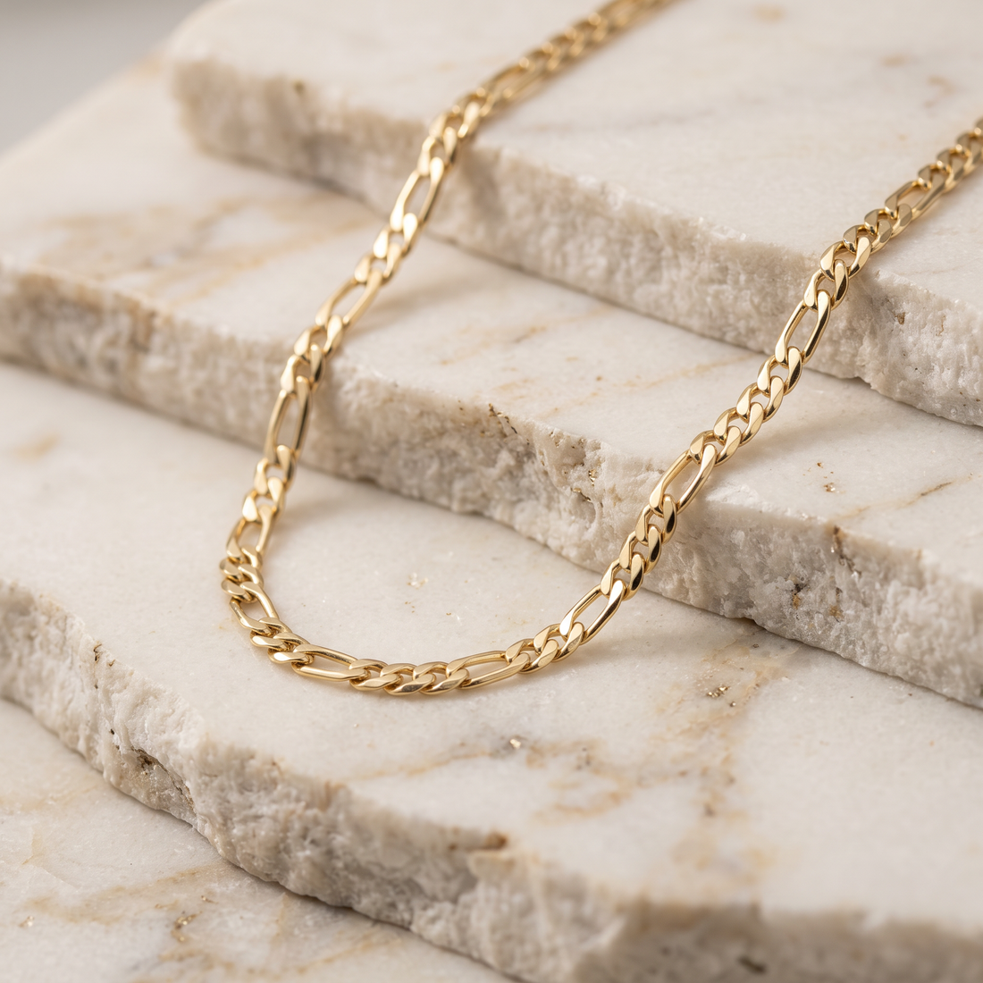 Cadena de Oro Laminado  3x1  Diamantado Elegante mod.1561