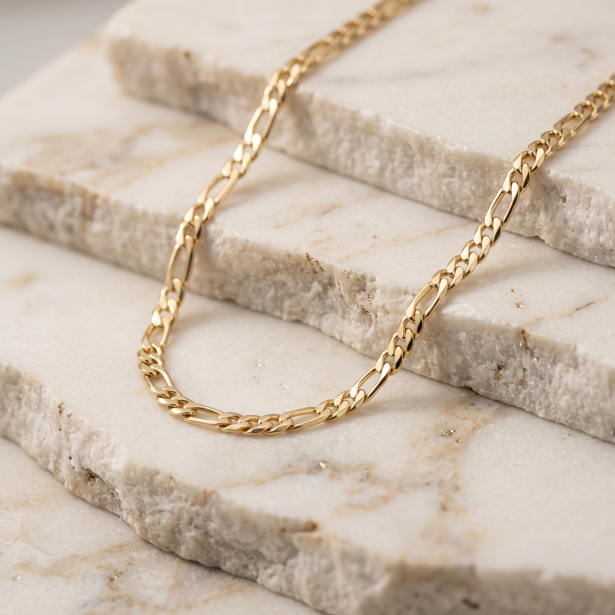 Cadena de Oro Laminado  3x1  Diamantado Elegante mod.1561