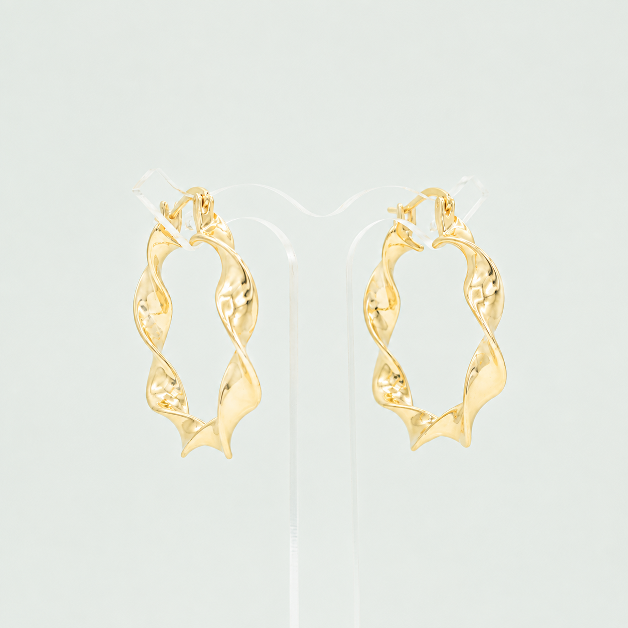 Arracada de Goldfilled con Diseño Espiral Brillante mod. 1351