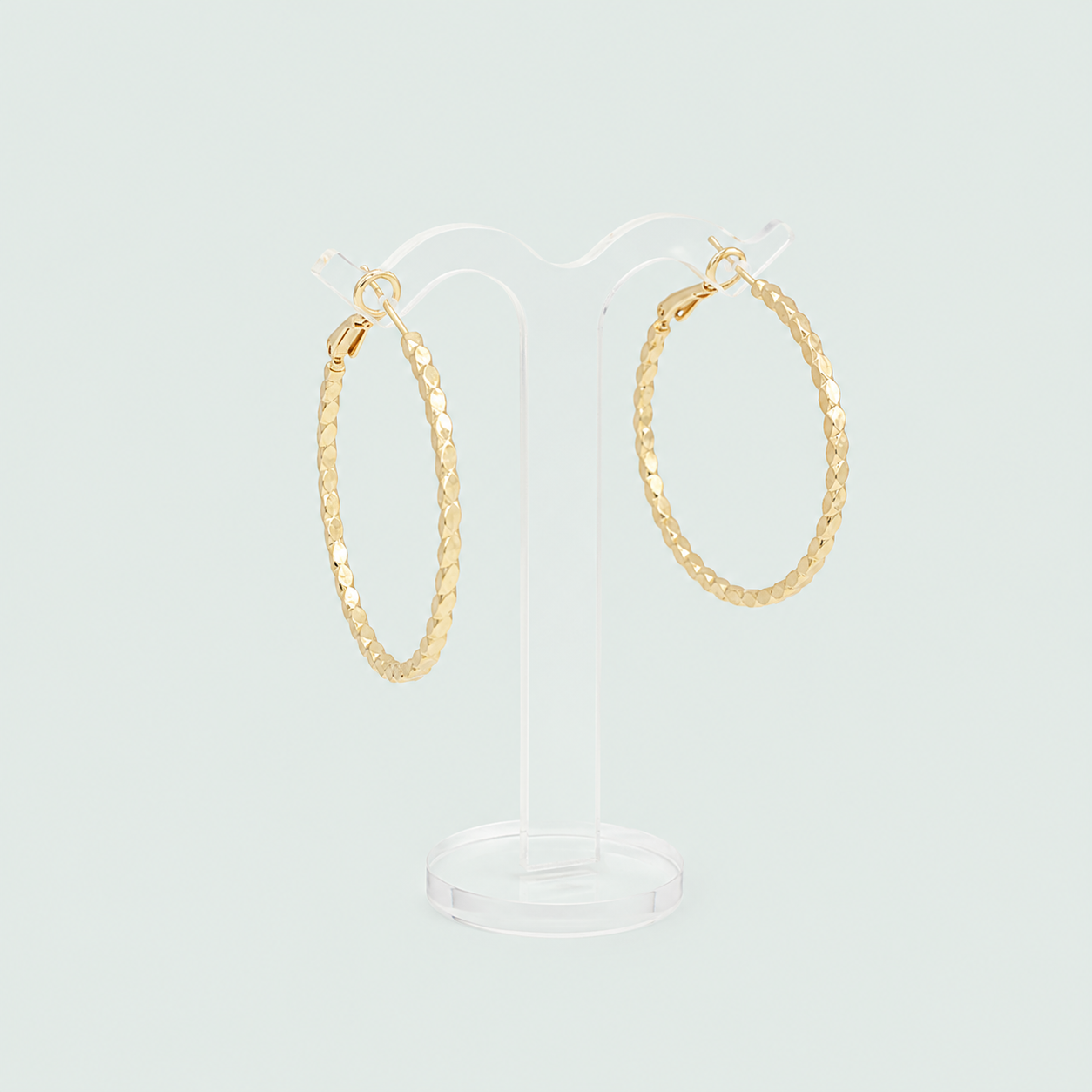 Arracada de Goldfilled con Diseño  de Rombo Elegante mod. 1355