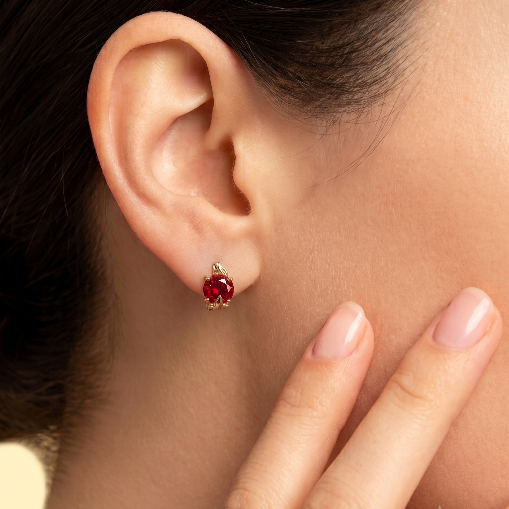 Grapa de Goldfilled con Zirconia Naranja Elegante mod. 1384