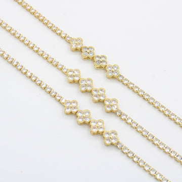 Paquete Pulseras 3 pz Tréboles Finos mod. 13005