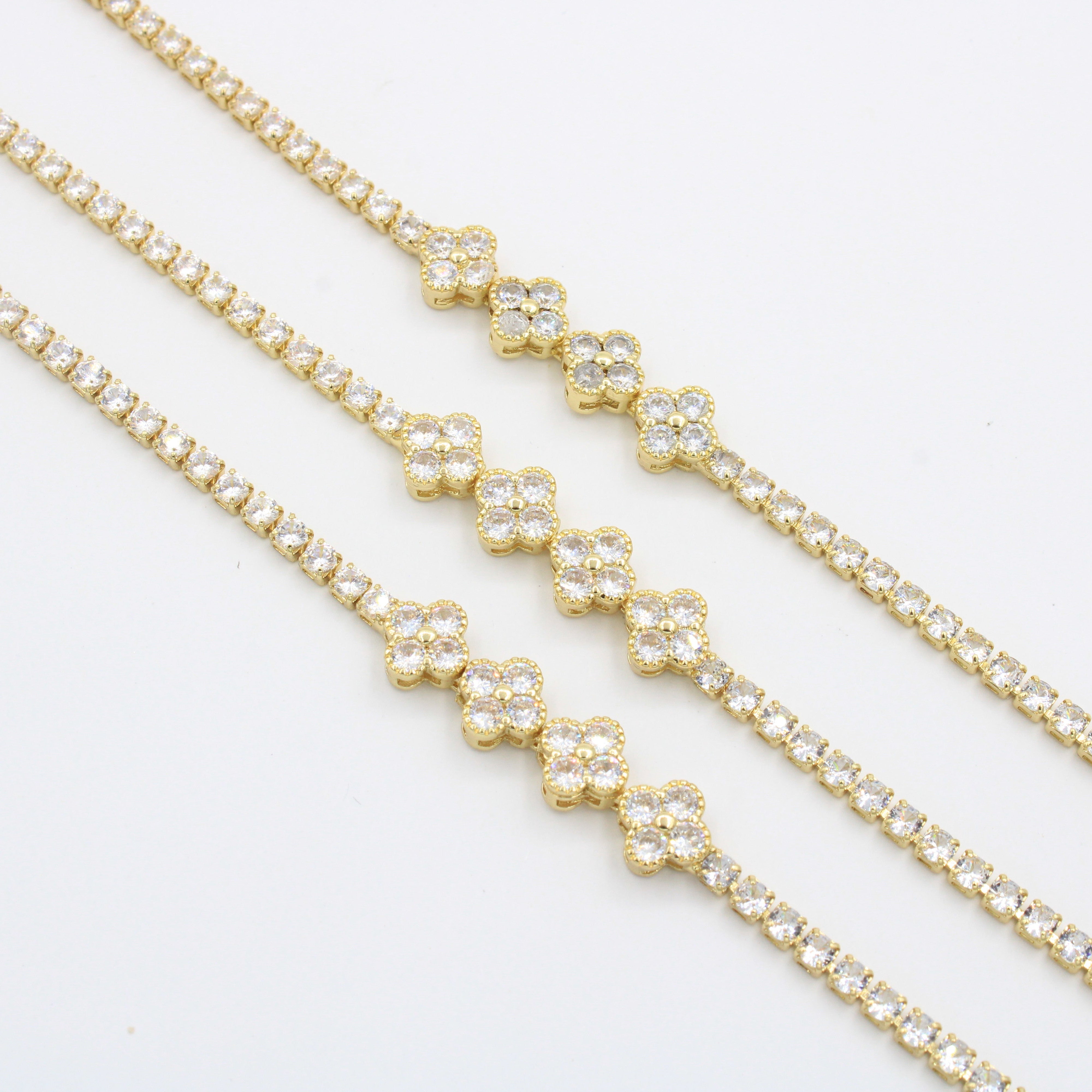 Paquete Pulseras 3 pz Tréboles Finos mod. 13005