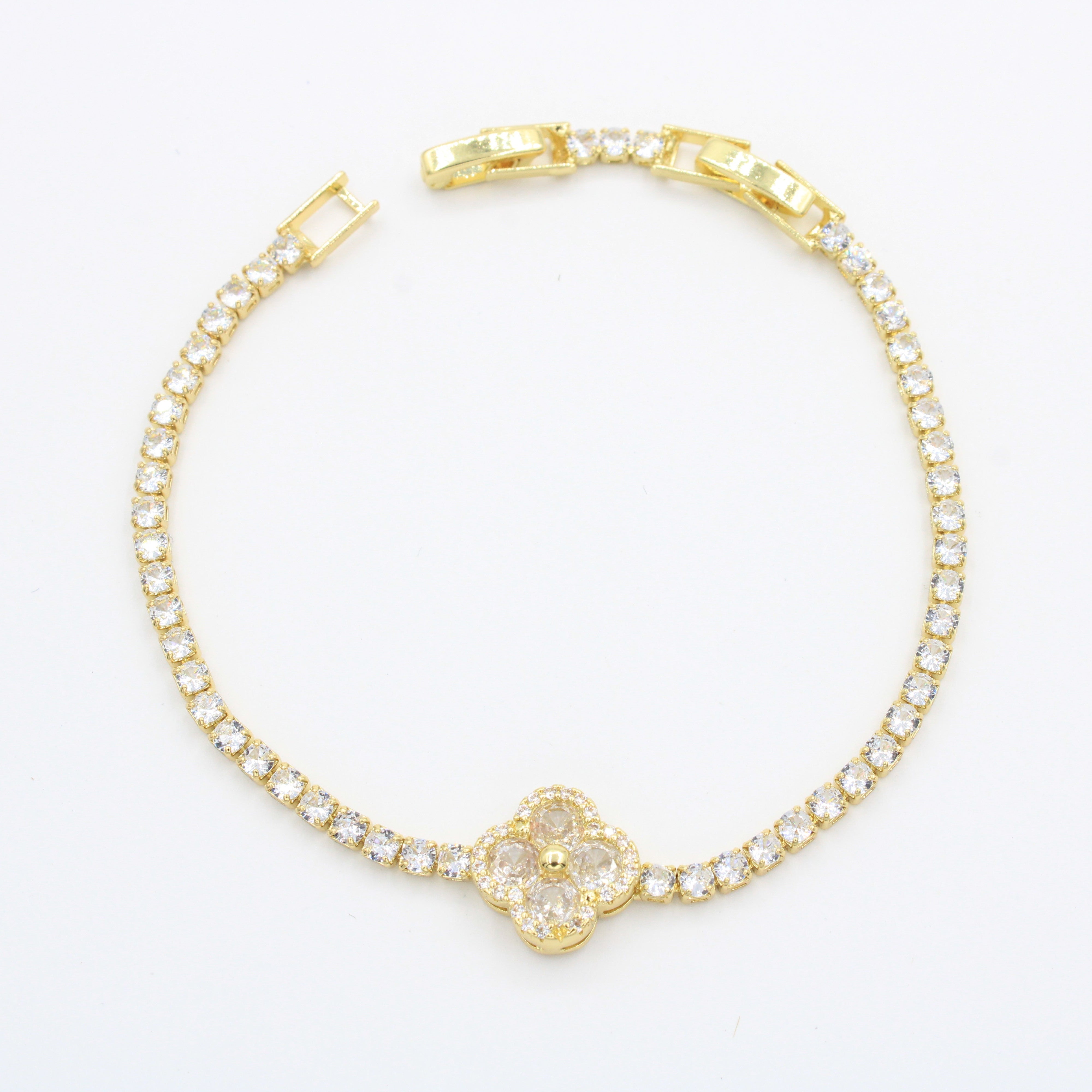 Paquete Pulseras 3 pz Tréboles Brillantes mod. 13006