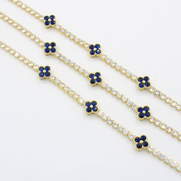 Paquete Pulseras 3 pz Tréboles Azules mod. 13008