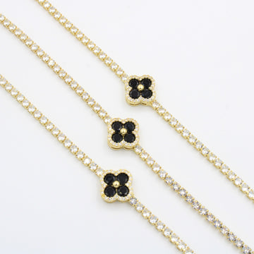 Paquete Pulseras 3 pz Tréboles Oscuros mod. 13001