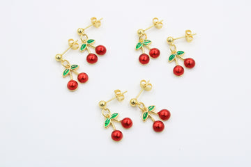 Paquete Aretes de Goldfilled 3pz Cherry mod. 3053