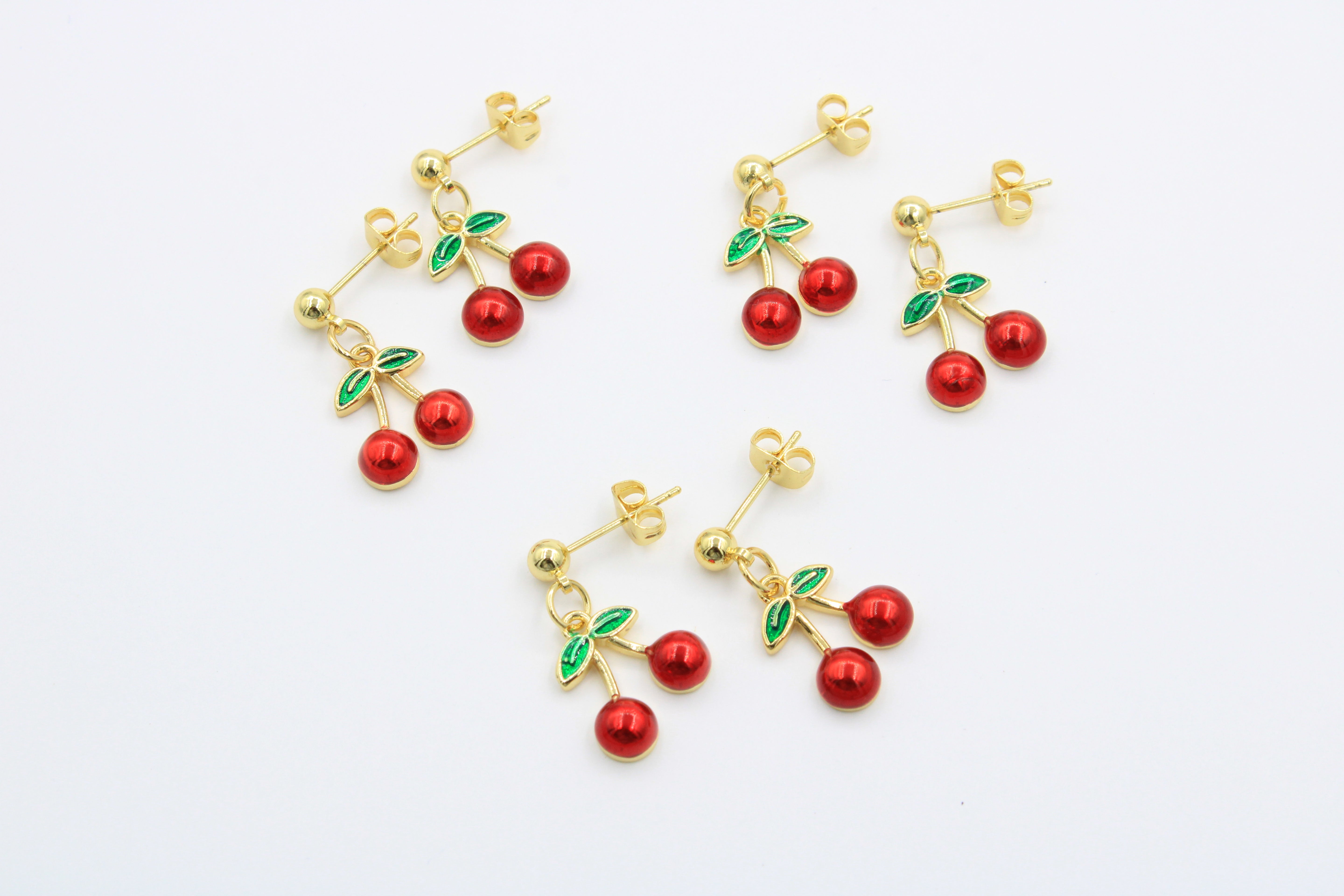 Paquete Aretes de Goldfilled 3pz Cherry mod. 3053