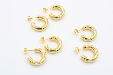 Paquete Arracadas de Goldfilled 3pz Estilo Inflado  mod. 9016