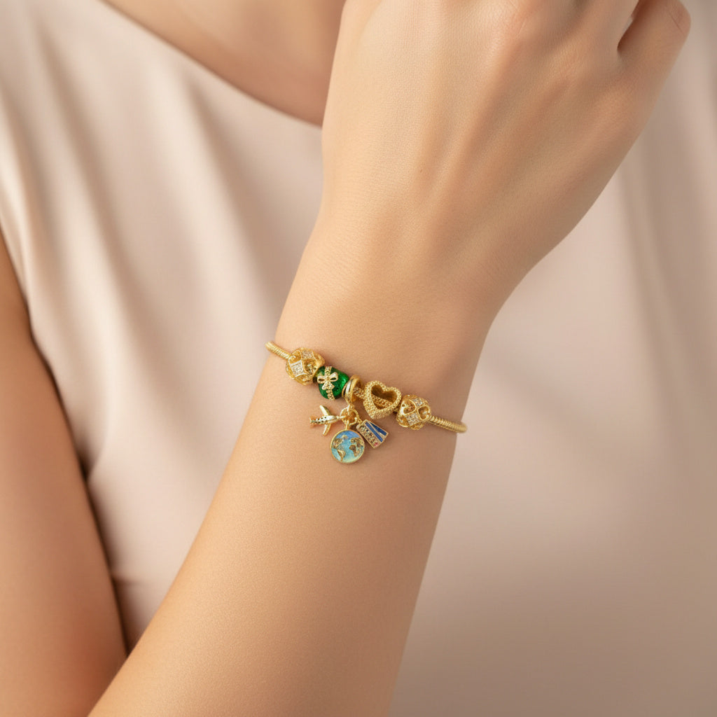 Pulsera de Goldfilled con Colganges Fancy mod. 1105