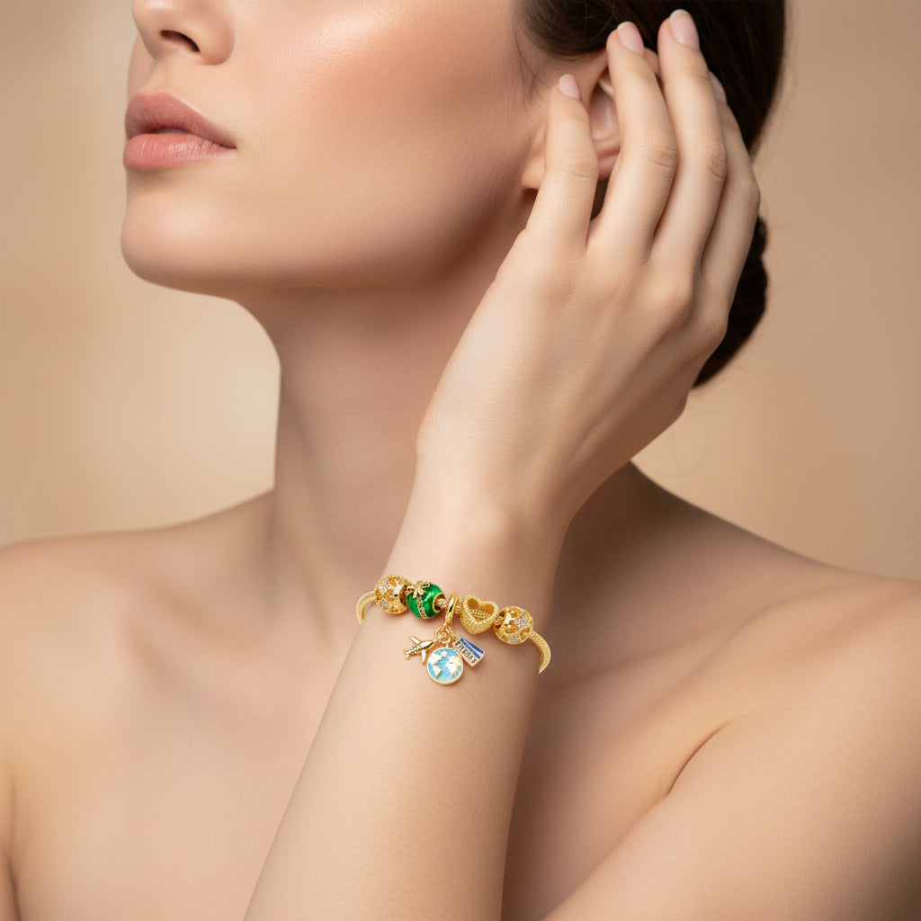 Pulsera de Goldfilled con Colganges Fancy mod. 1105