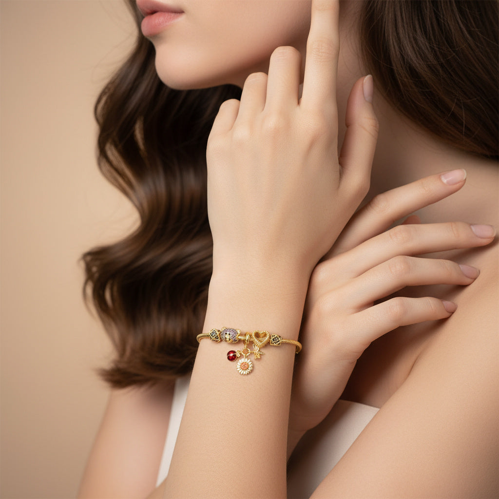 Pulsera de Goldfilled con Colganges Fancy mod. 1106