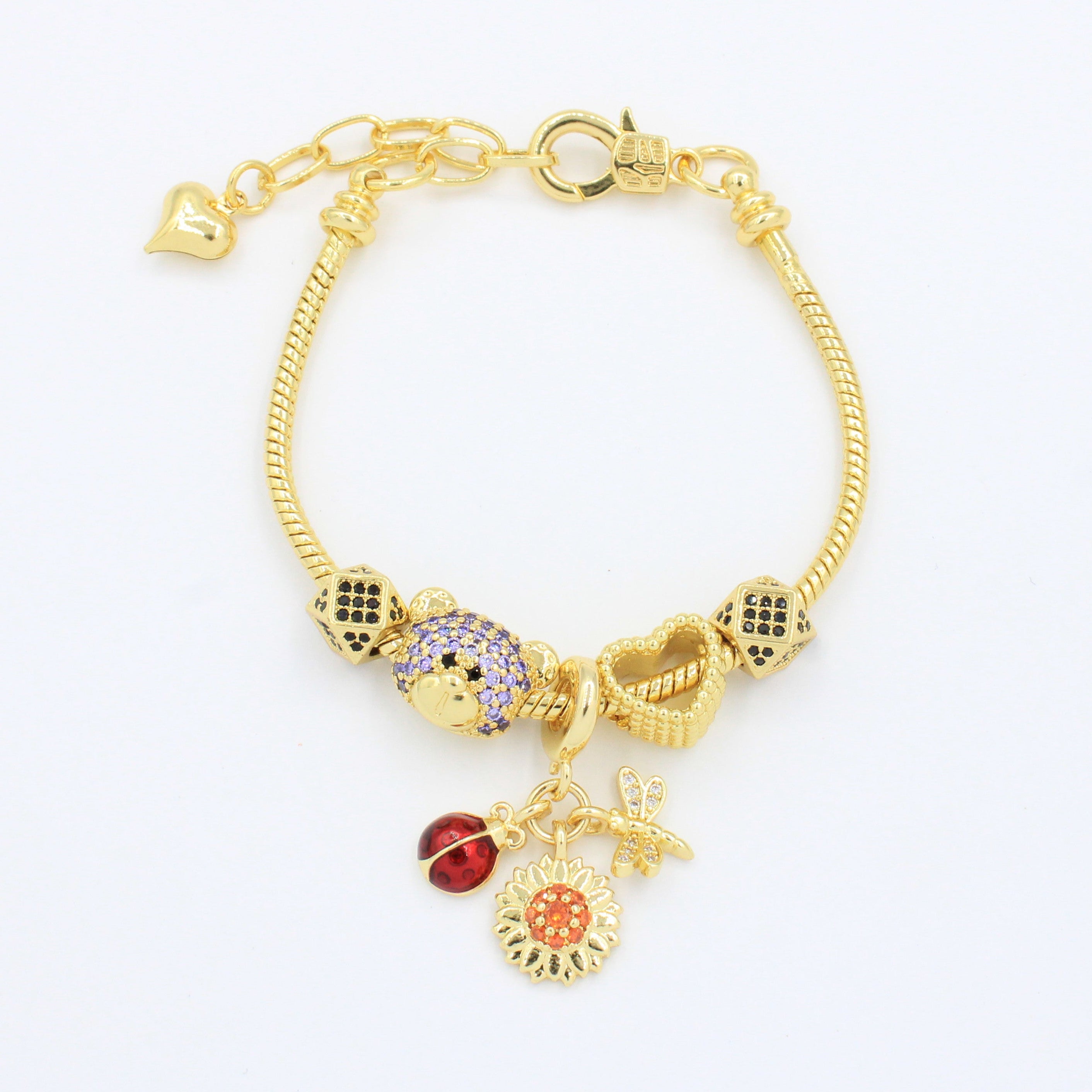 Pulsera de Goldfilled con Colganges Fancy mod. 1106