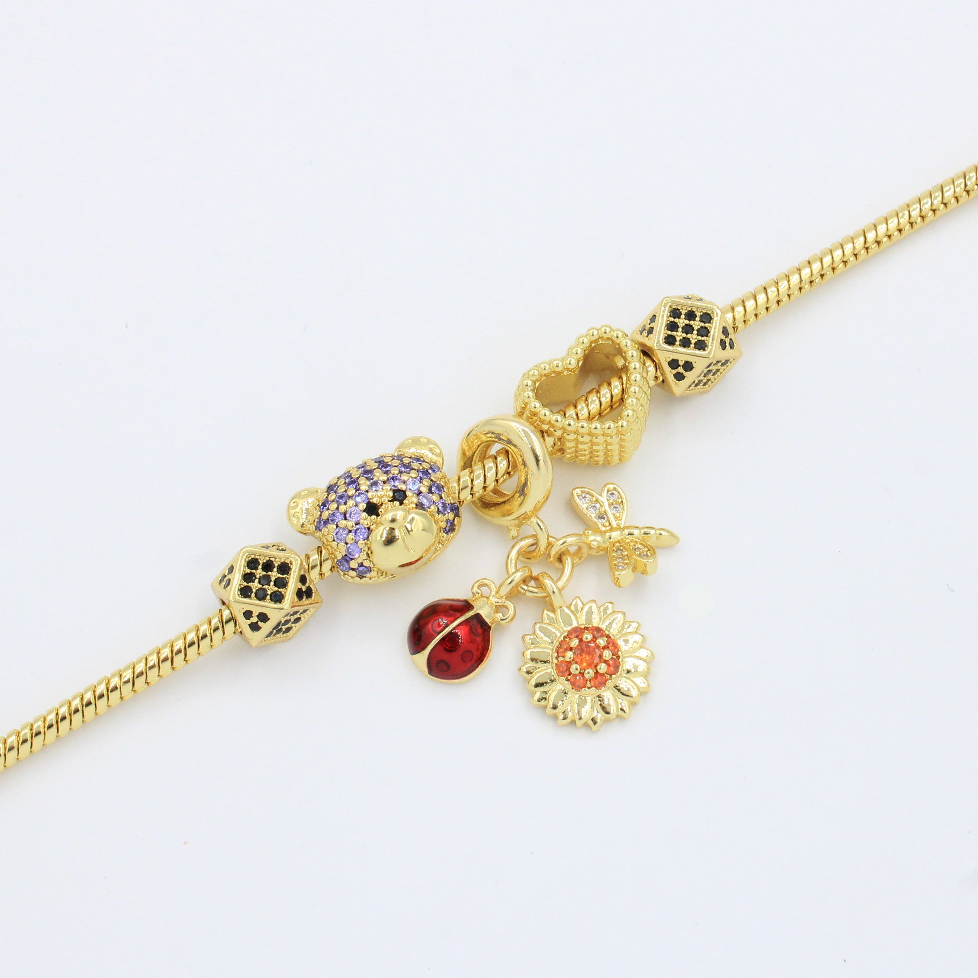 Pulsera de Goldfilled con Colganges Fancy mod. 1106