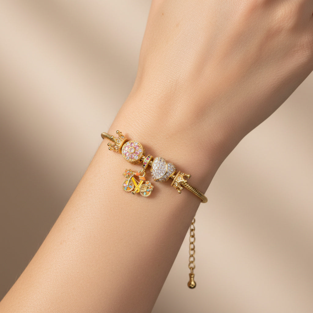 Pulsera de Goldfilled con Colganges Fancy mod. 1107