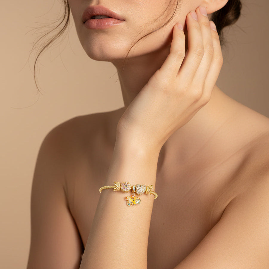 Pulsera de Goldfilled con Colganges Fancy mod. 1107