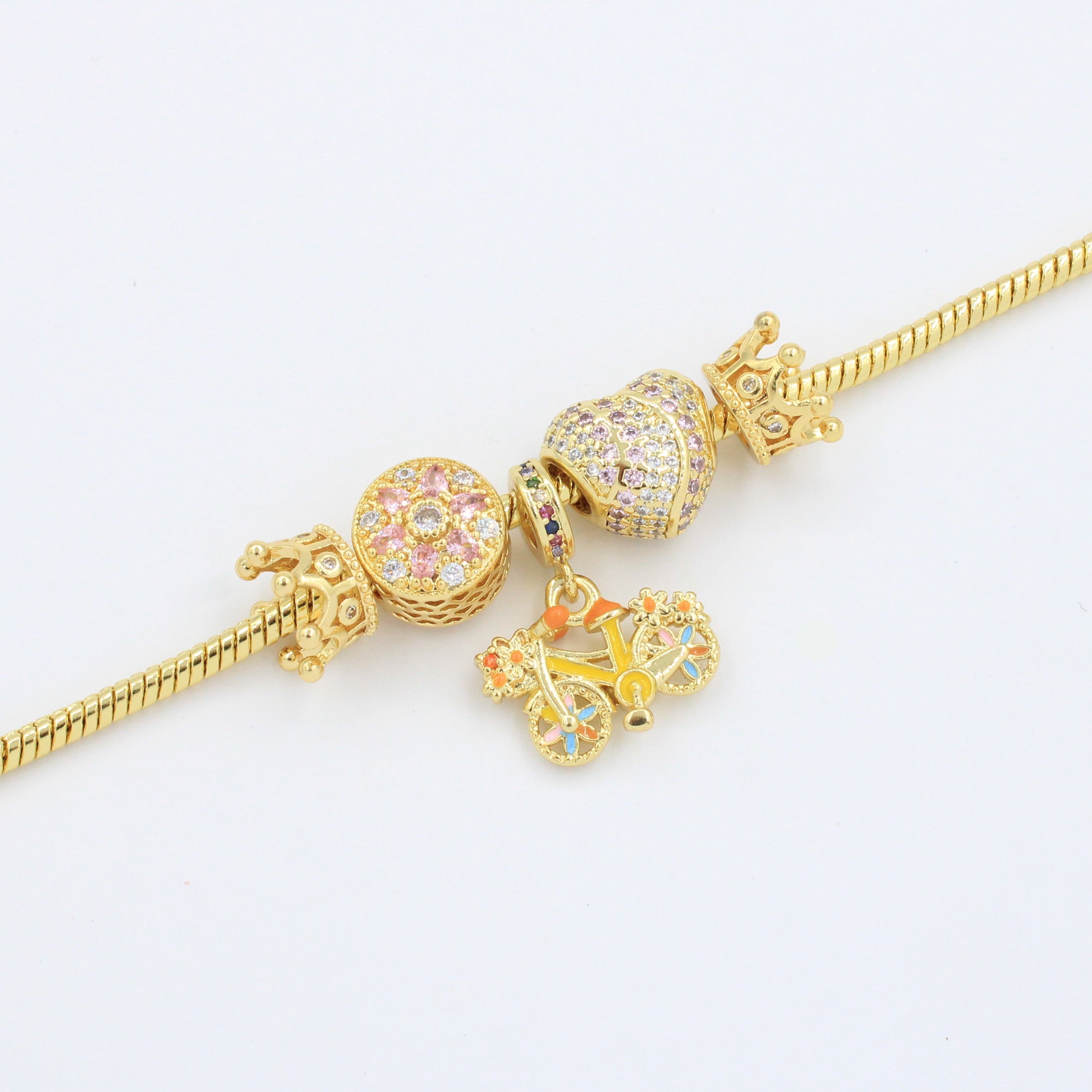 Pulsera de Goldfilled con Colganges Fancy mod. 1107