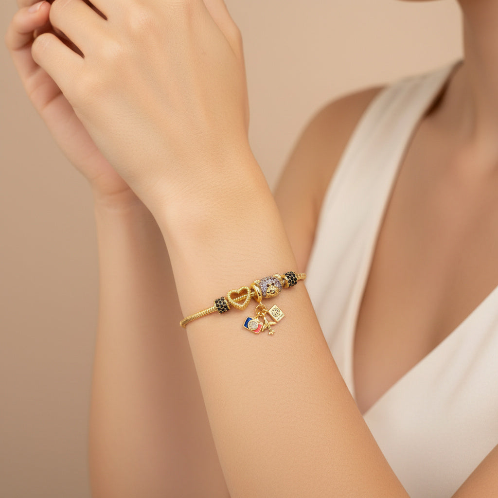 Pulsera de Goldfilled con Colganges Fancy mod. 1108