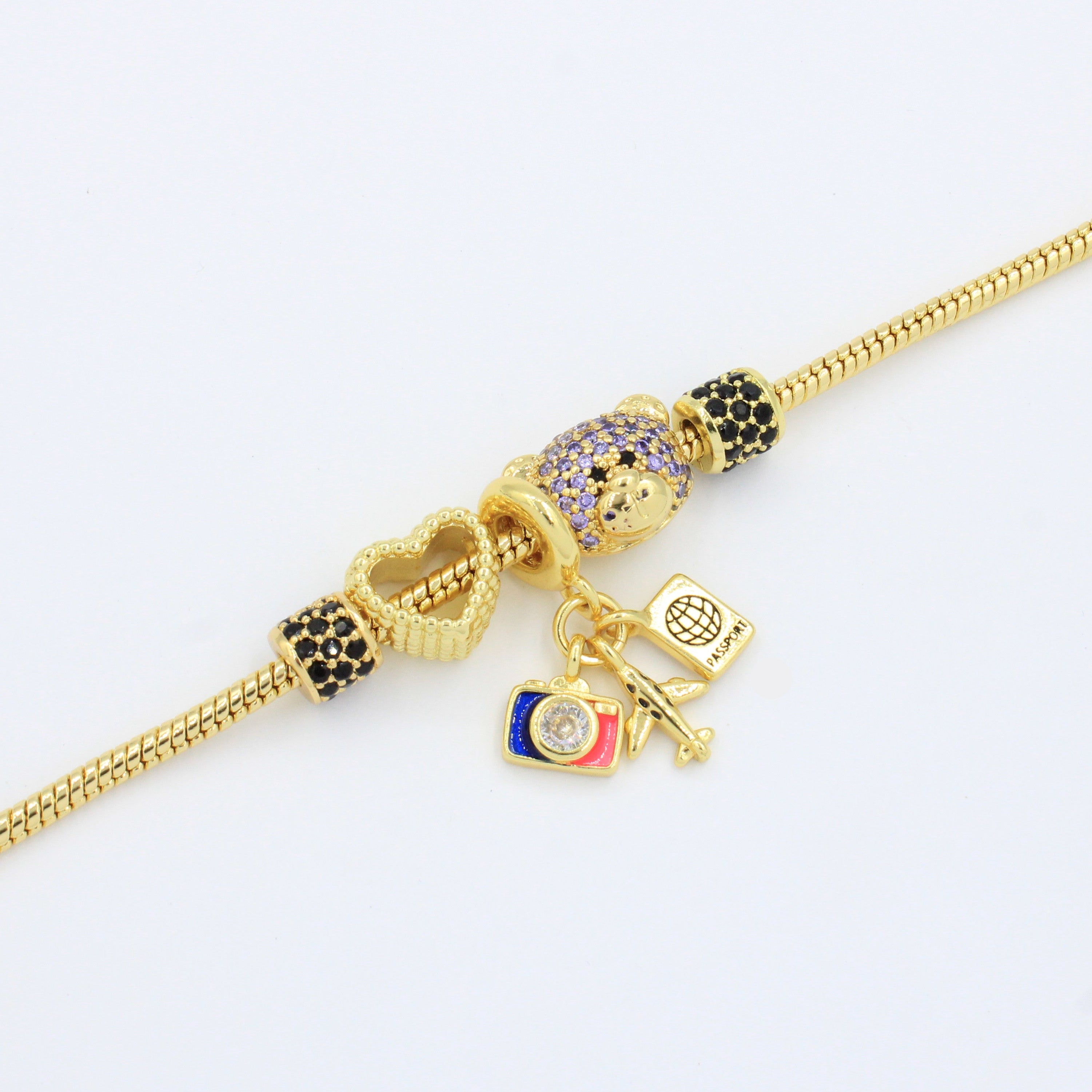 Pulsera de Goldfilled con Colganges Fancy mod. 1108