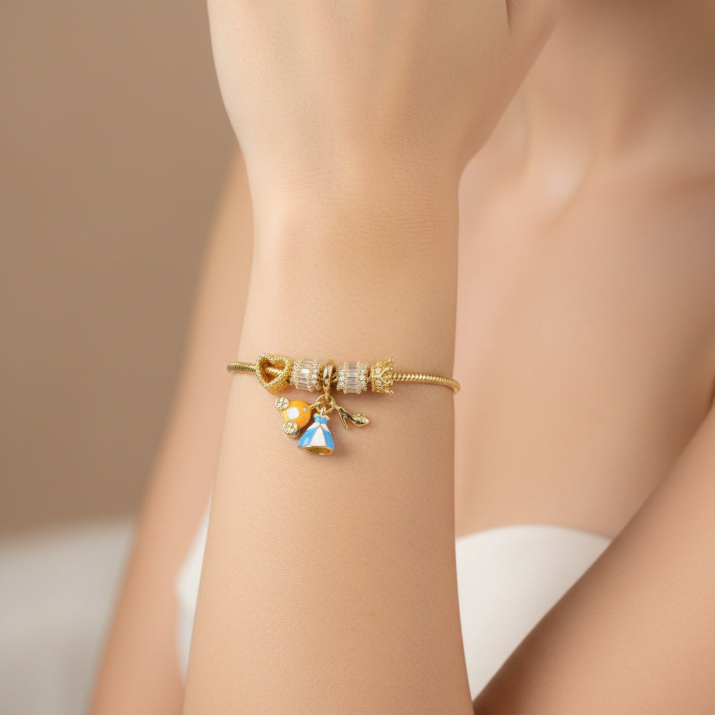 Pulsera de Goldfilled con Colganges Fancy mod. 1109