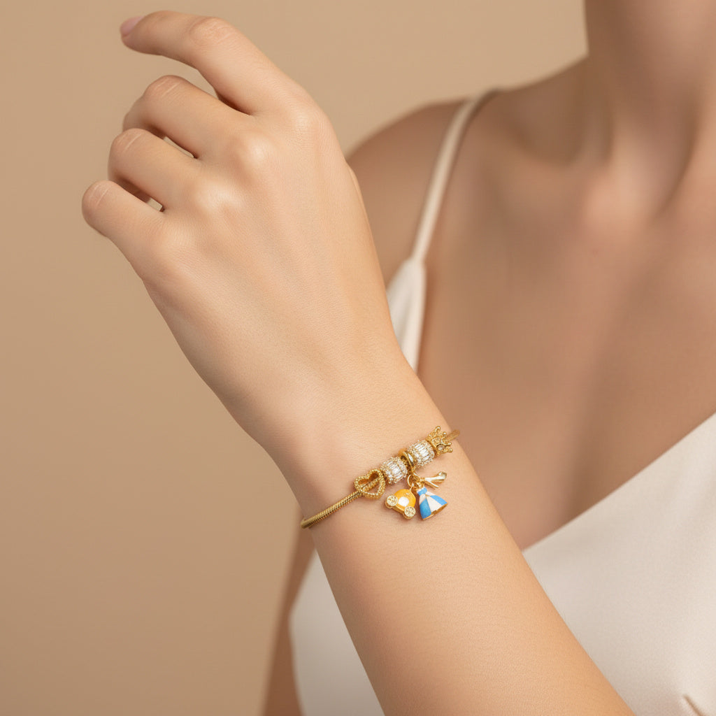 Pulsera de Goldfilled con Colganges Fancy mod. 1109