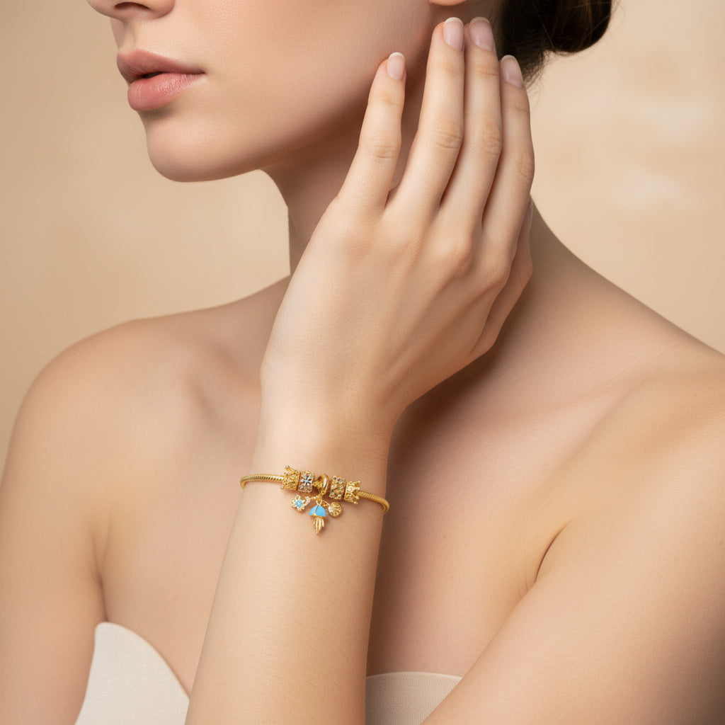 Pulsera de Goldfilled con Colganges Fancy mod. 1110