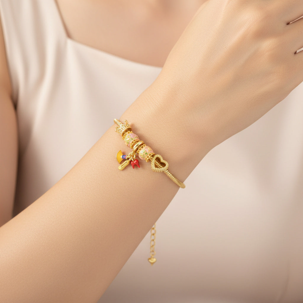 Pulsera de Goldfilled con Colganges Fancy mod. 1112