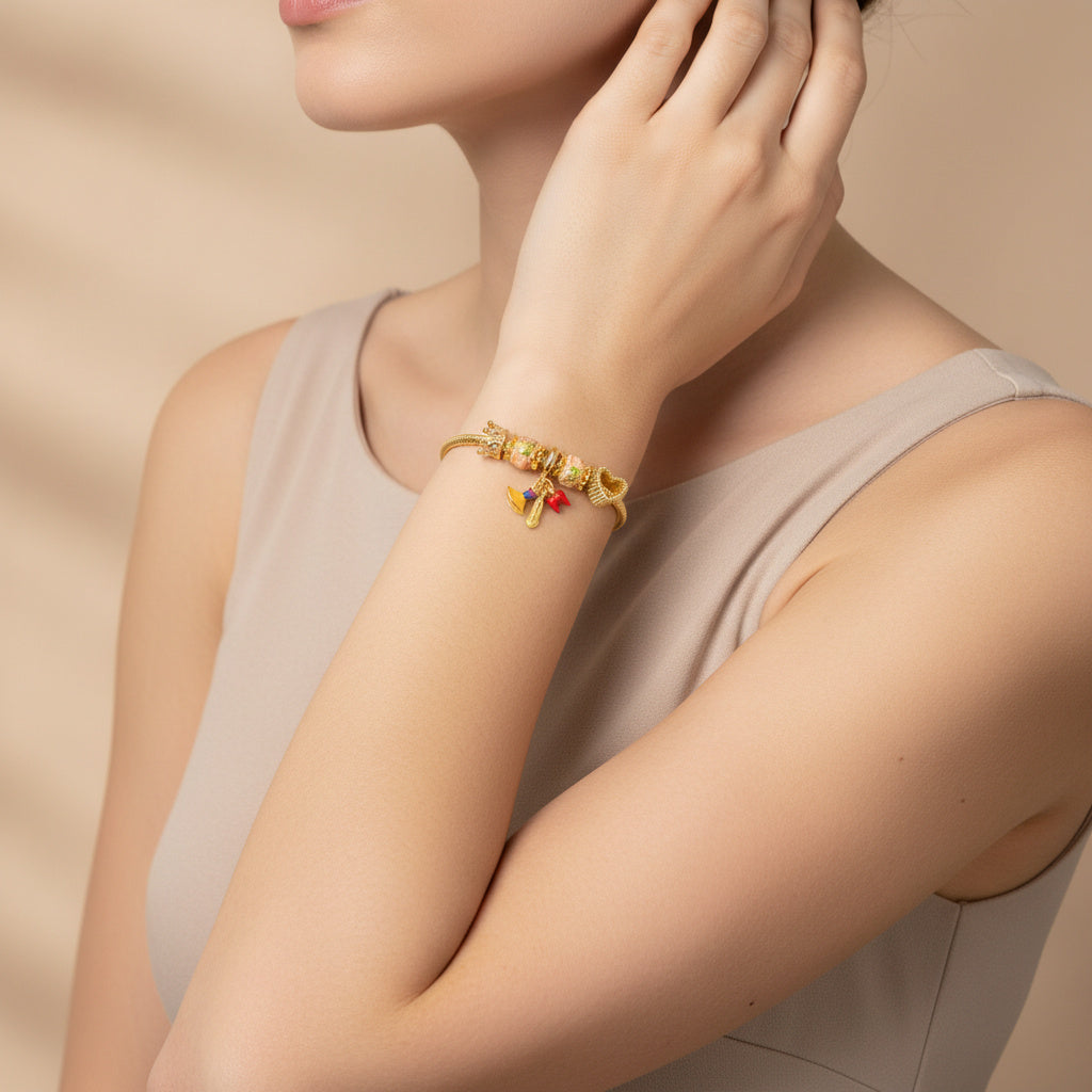 Pulsera de Goldfilled con Colganges Fancy mod. 1112