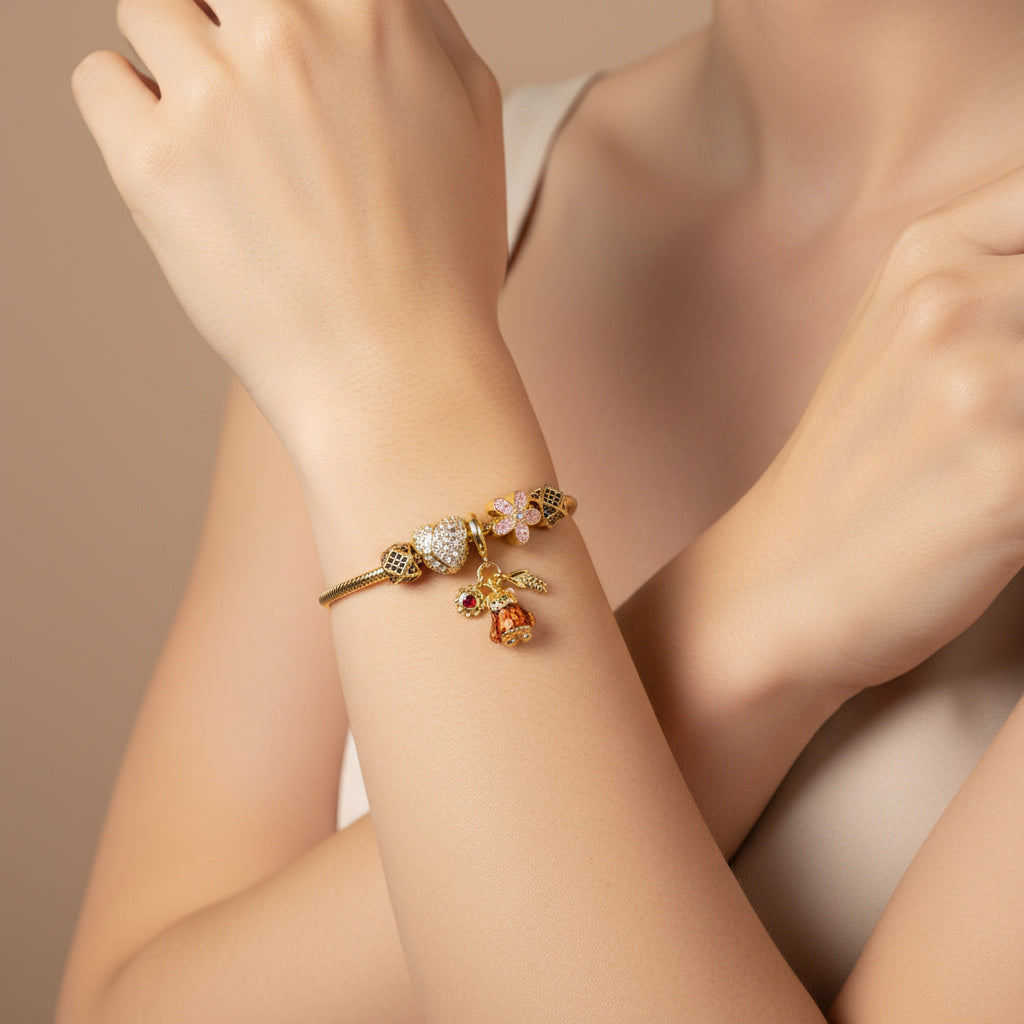 Pulsera de Goldfilled con Colganges Fancy mod. 1113