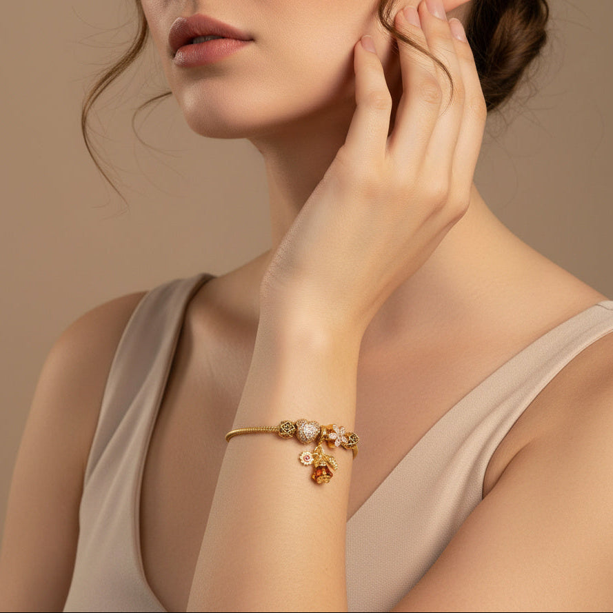 Pulsera de Goldfilled con Colganges Fancy mod. 1113