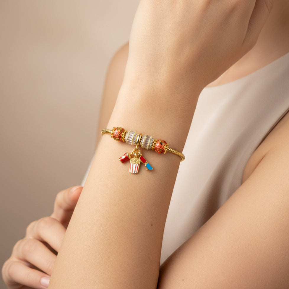 Pulsera de Goldfilled con Colganges Fancy mod. 1114