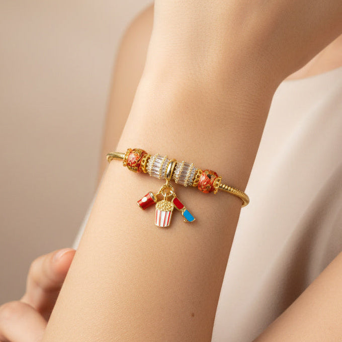 Pulsera de Goldfilled con Colganges Fancy mod. 1114