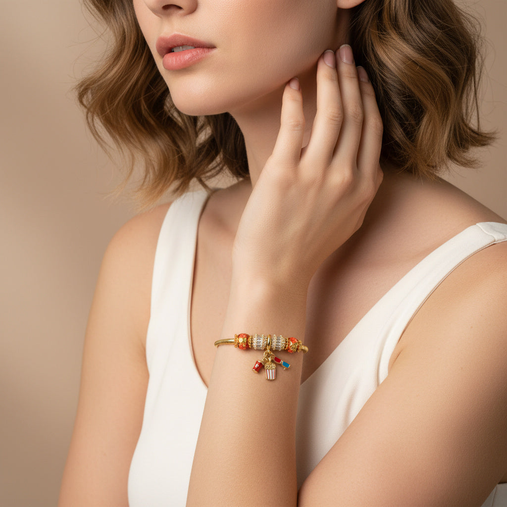 Pulsera de Goldfilled con Colganges Fancy mod. 1114