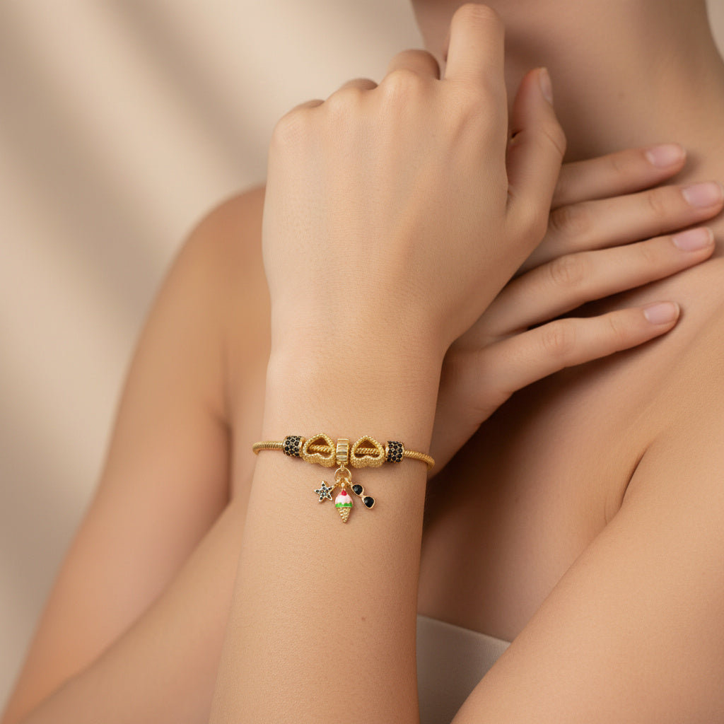 Pulsera de Goldfilled con Colganges Fancy mod. 1116