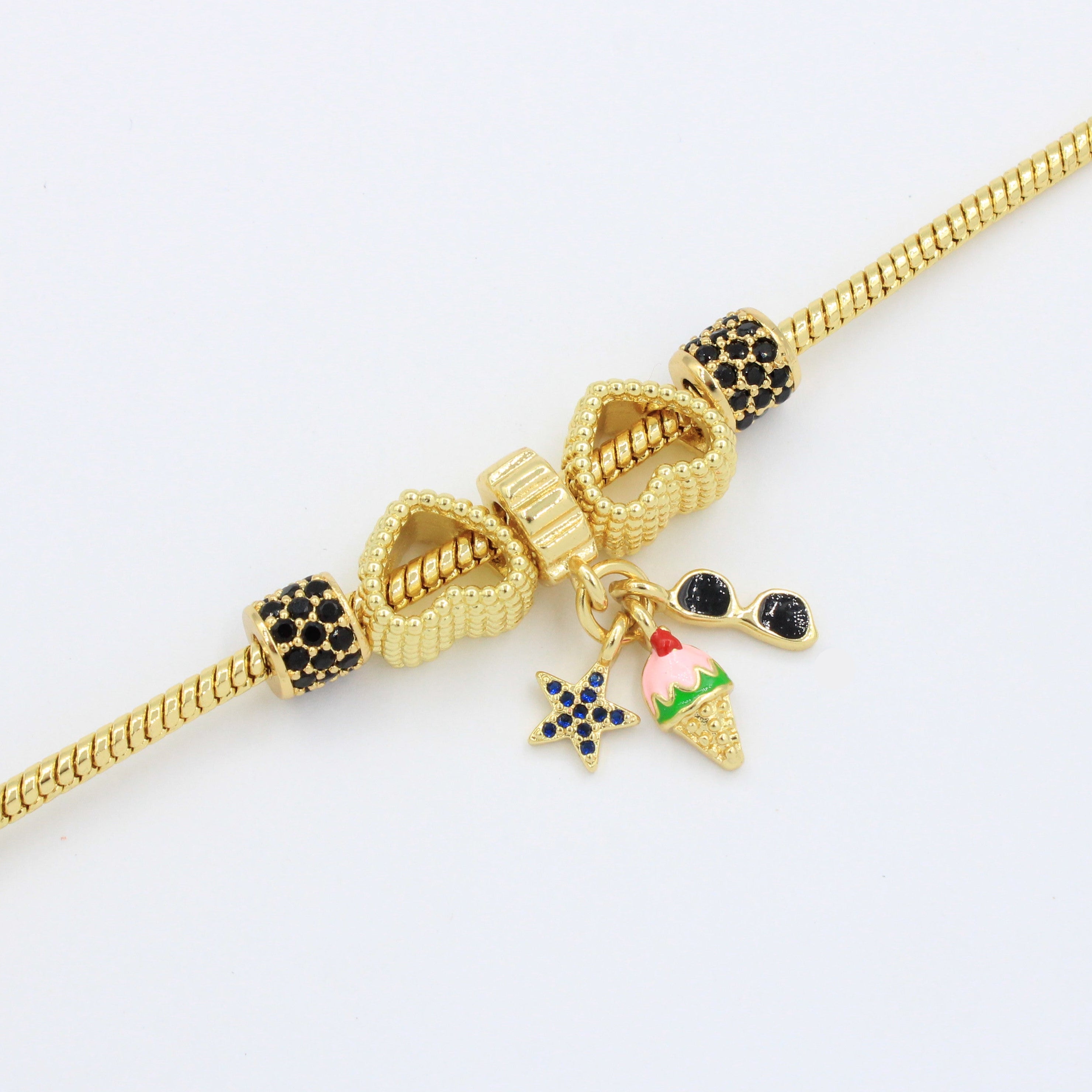 Pulsera de Goldfilled con Colganges Fancy mod. 1116