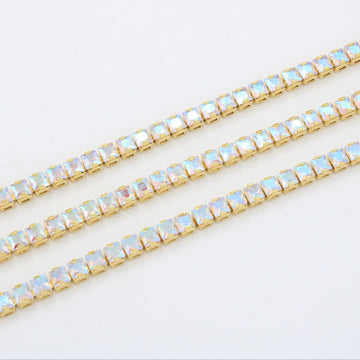 Paquete 3pz Pulseras Goldfilled Zirconia Tornazol mod. 13021