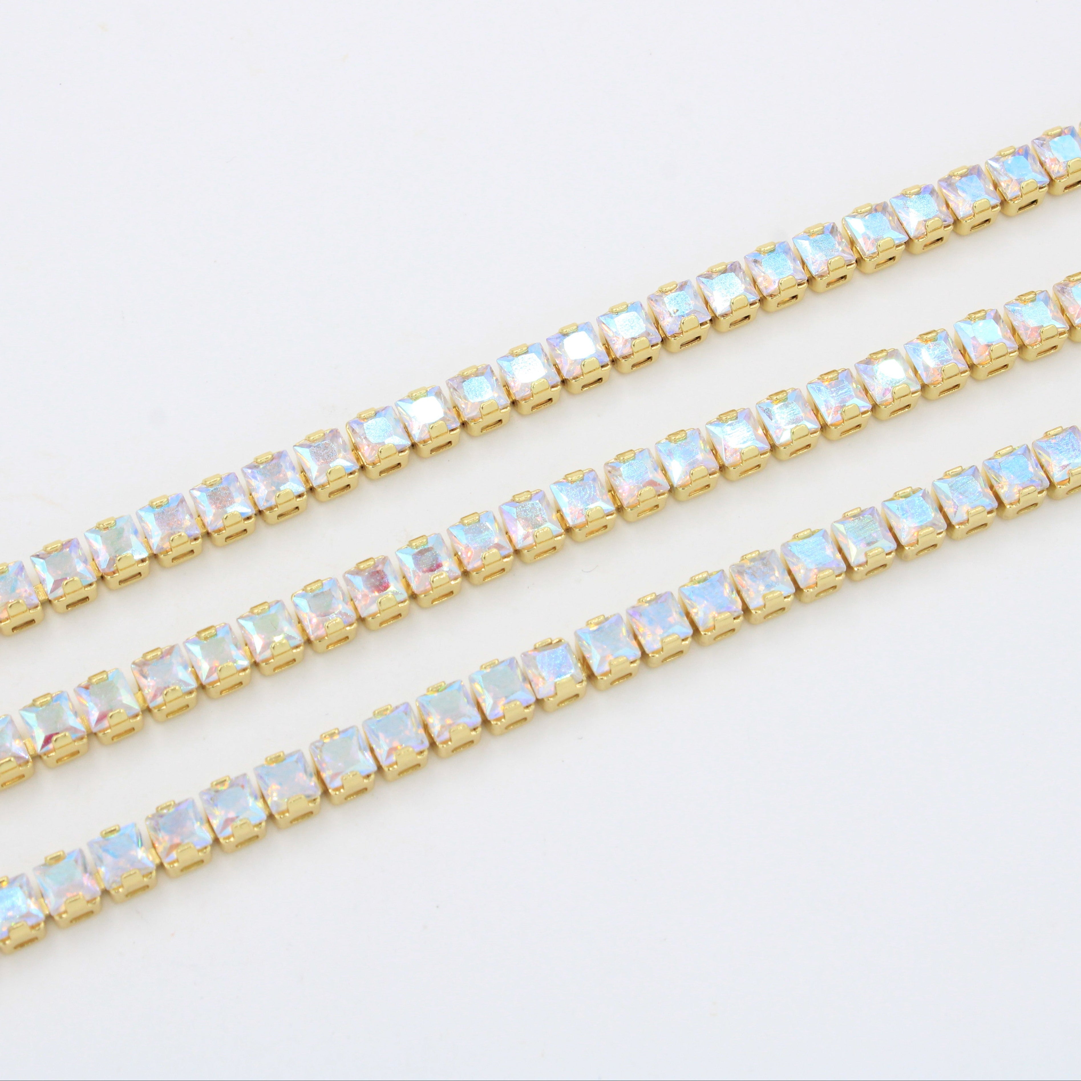 Paquete 3pz Pulseras Goldfilled Zirconia Tornazol mod. 13021