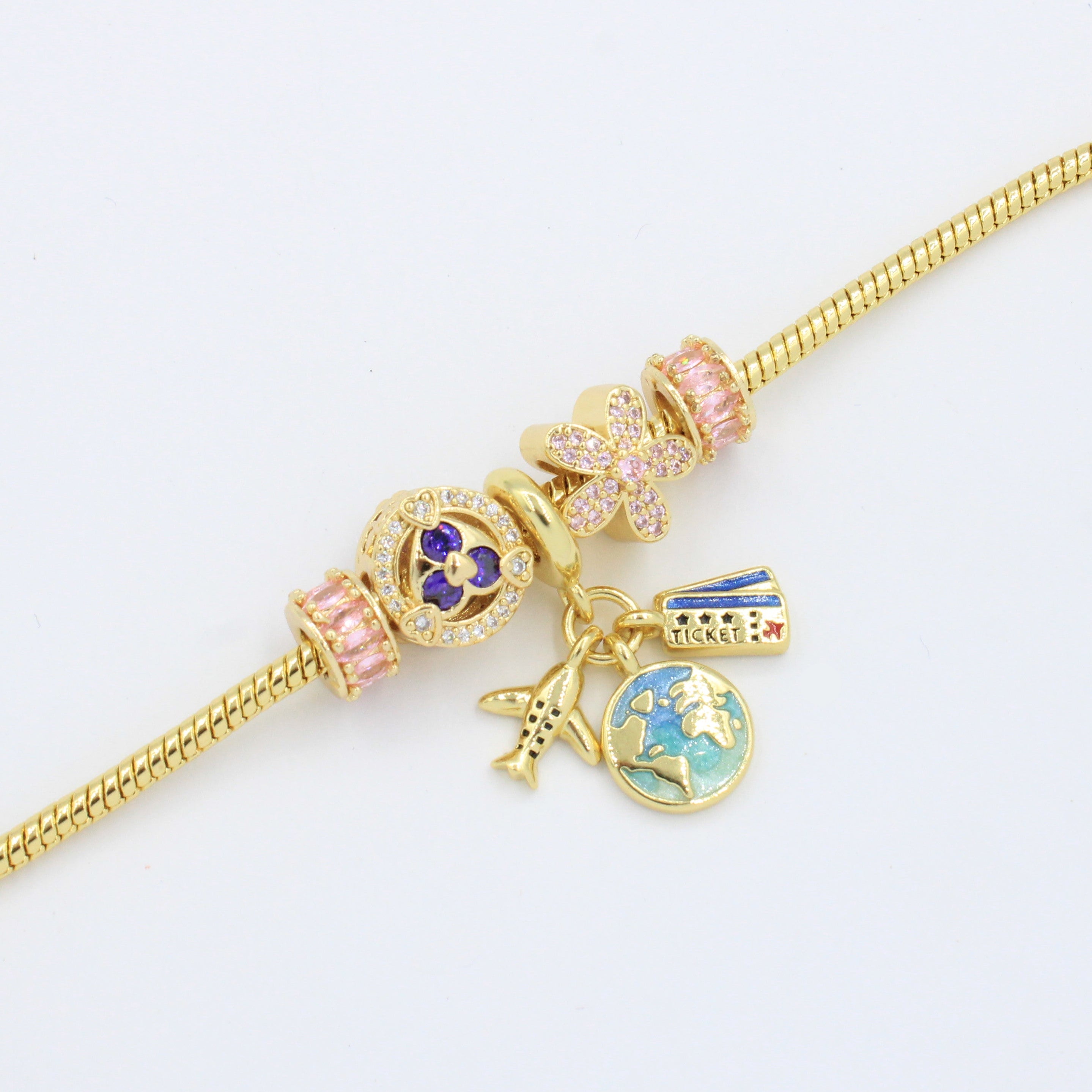 Pulsera de Goldfilled con Colganges Fancy mod. 1119