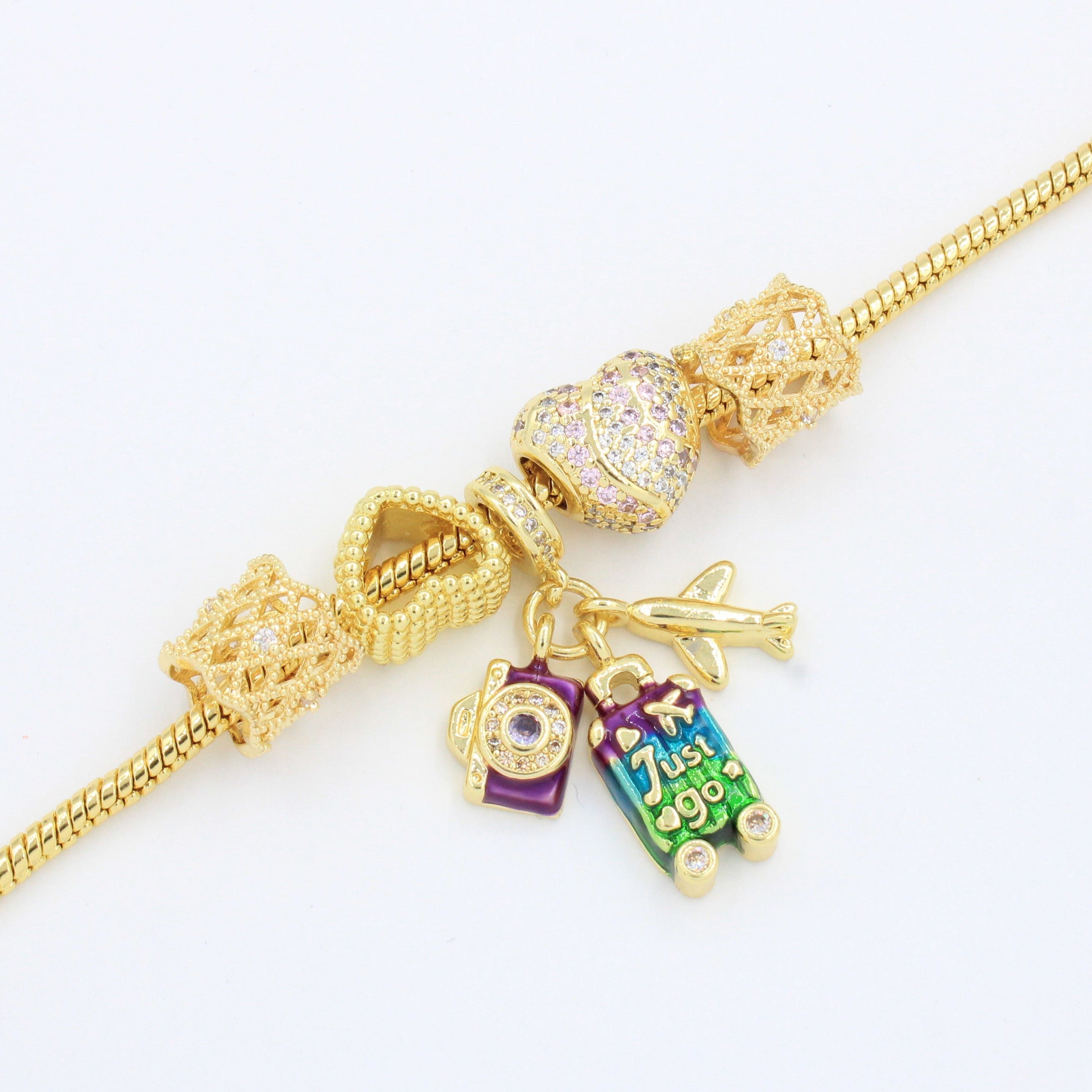 Pulsera de Goldfilled con Colganges Fancy mod. 1121