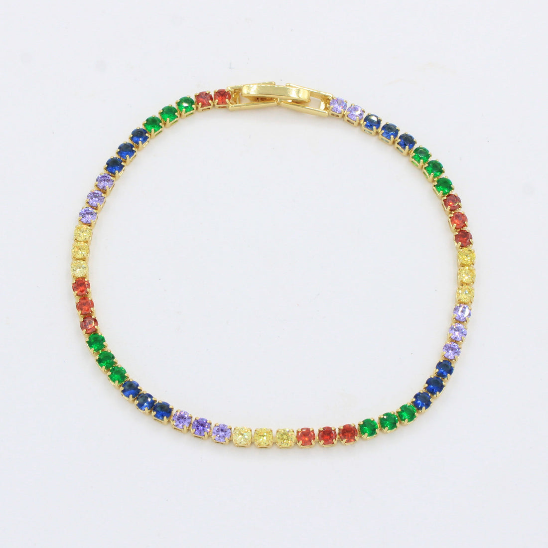Pulsera Goldfilled con Zirconias de Colores mod. 1133
