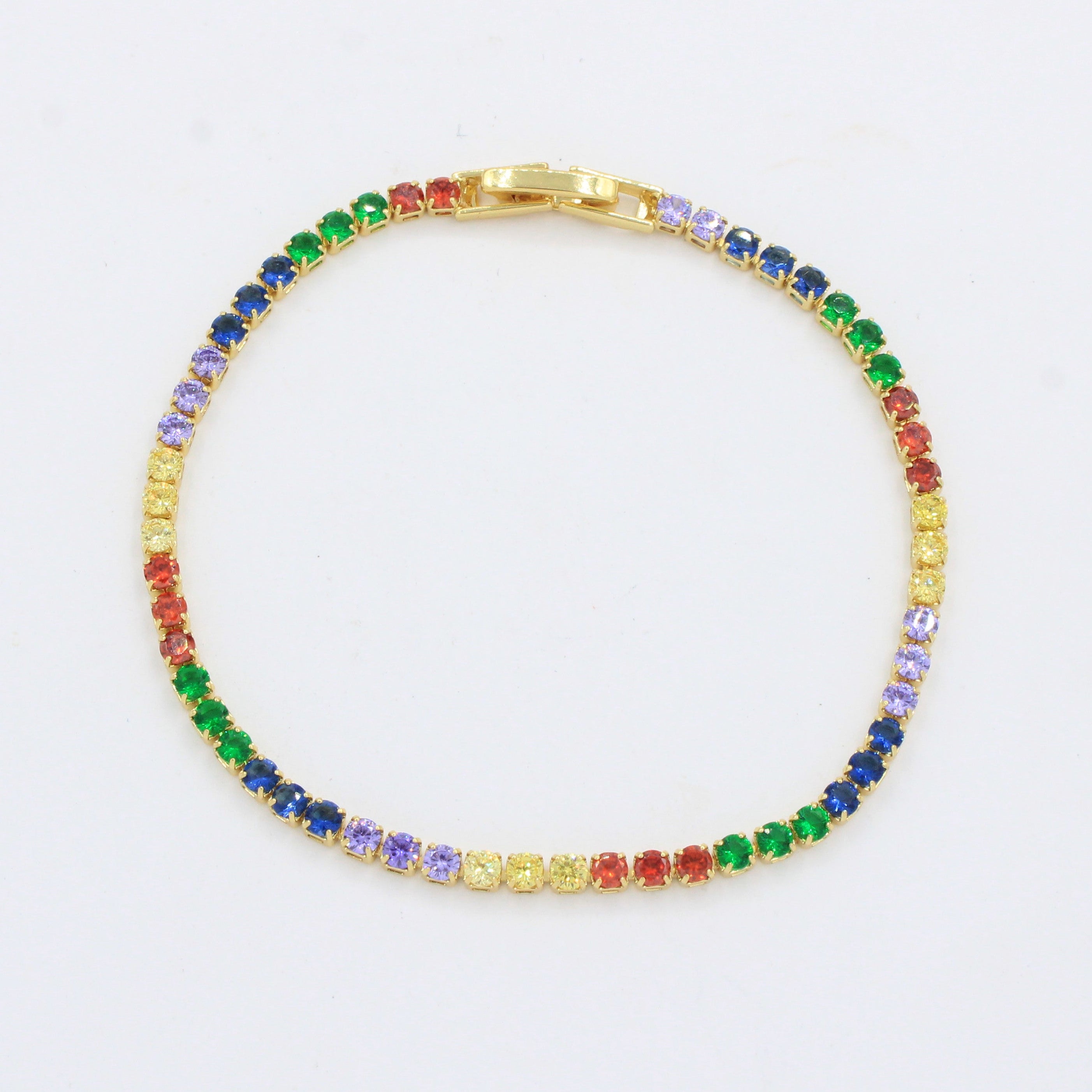 Pulsera Goldfilled con Zirconias de Colores mod. 1133