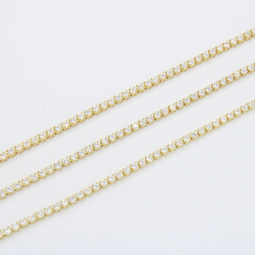 Paquete 3pz Pulseras Goldfilled Estilo Tenis mod. 13027