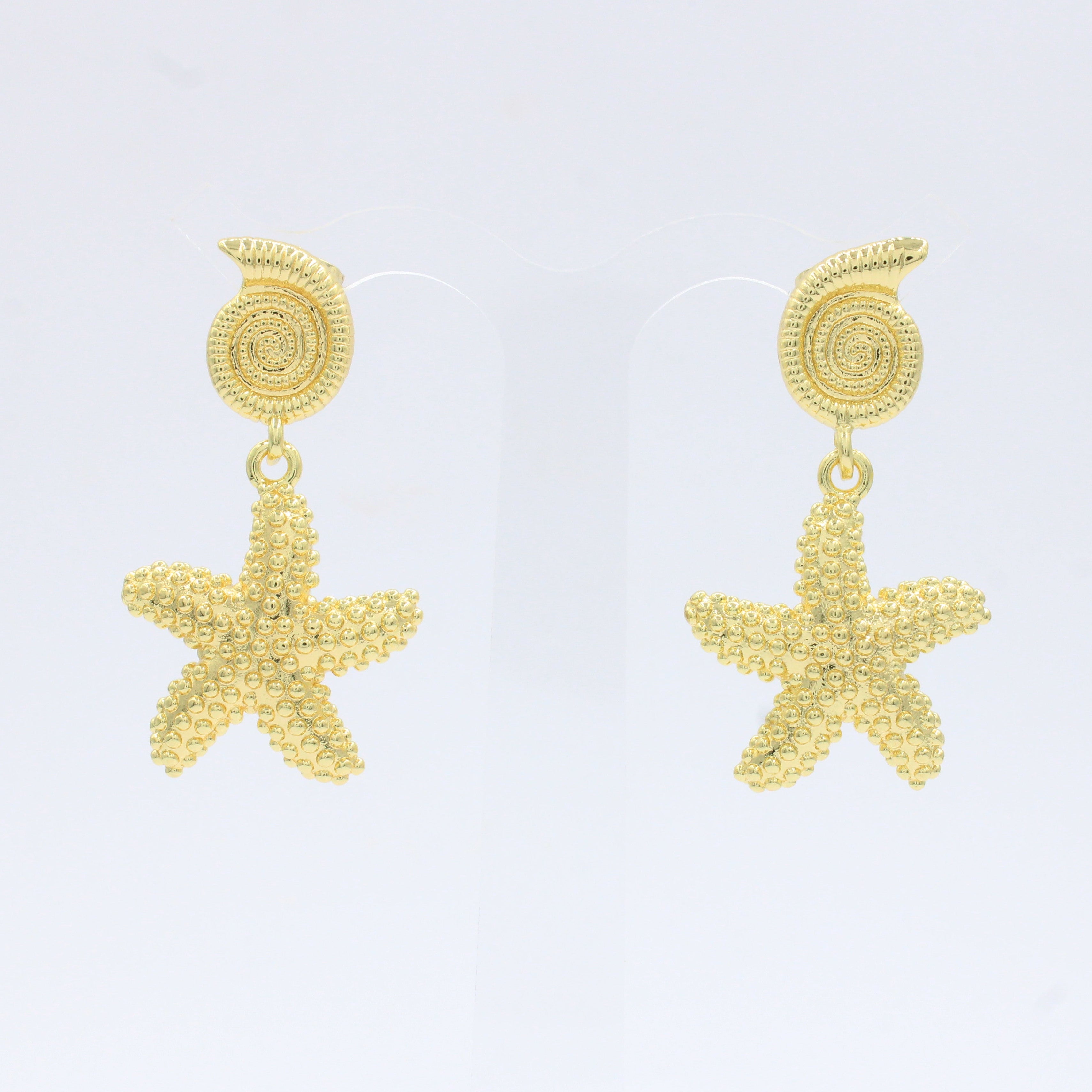 Paquete 3pz Arete de Goldfiled Estrella de Mar mod. 15012