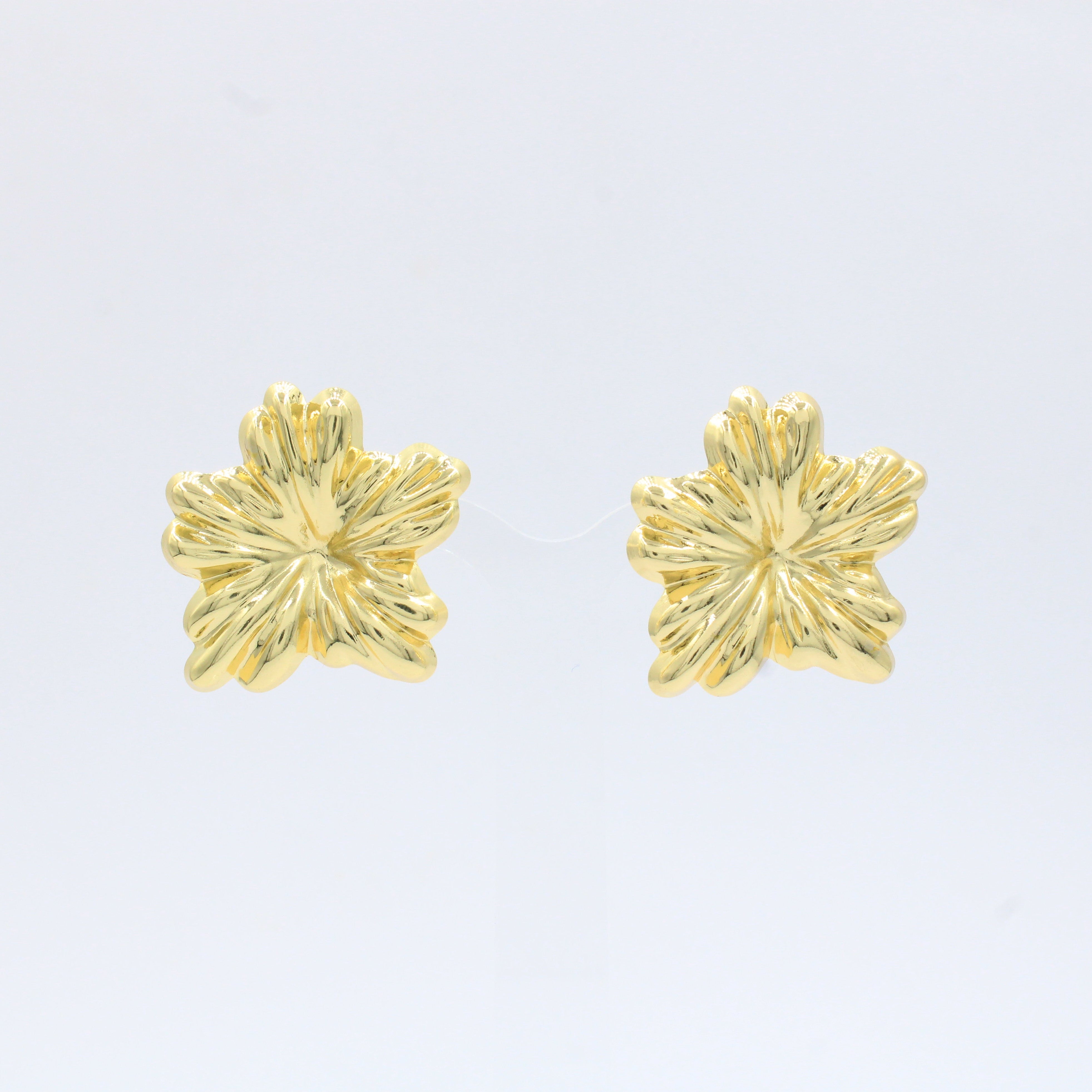 Arete de Goldfiled Flor Pétalos Curvados mod. 3067