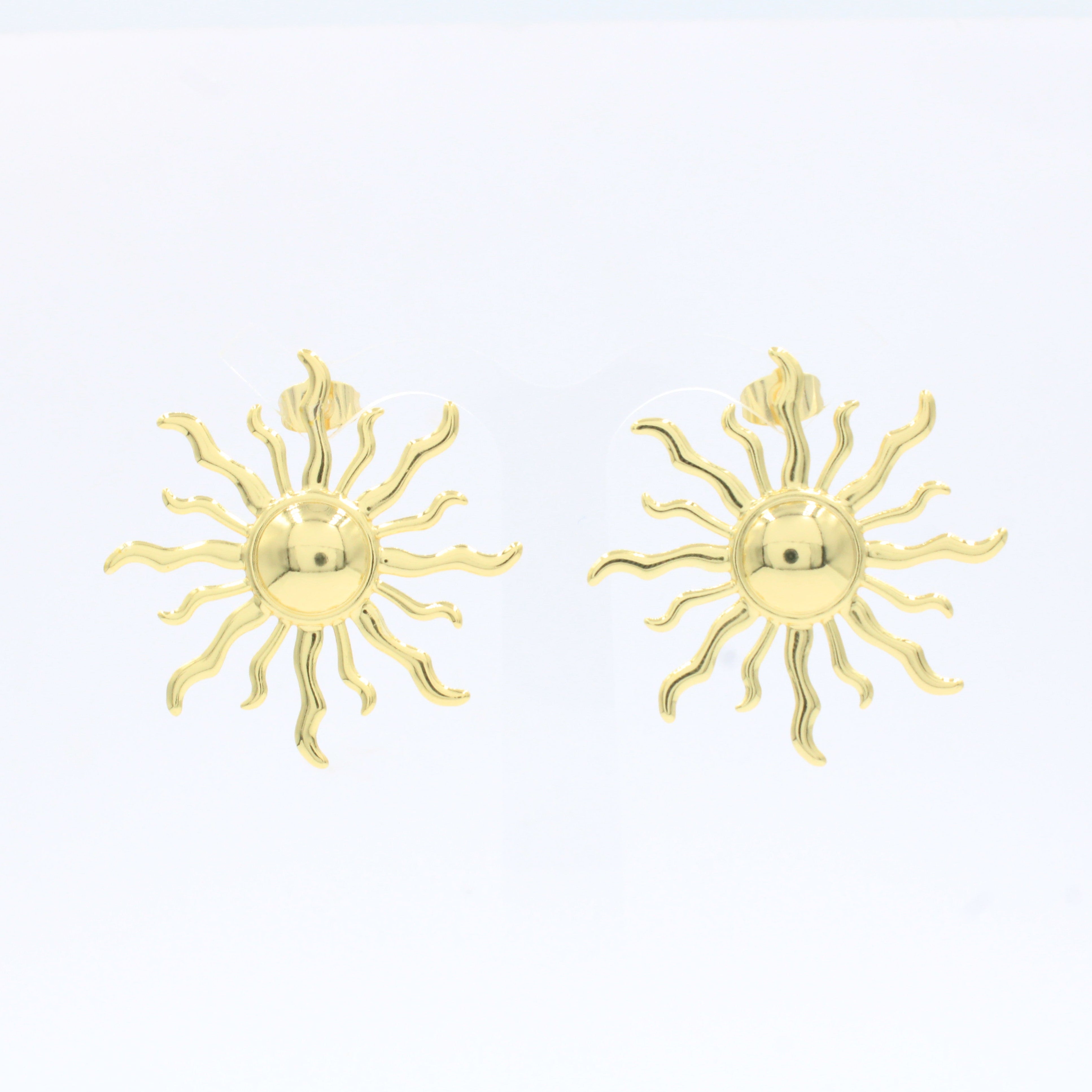 Paquete 3pz Arete de Goldfiled Sol Brillante mod. 15014