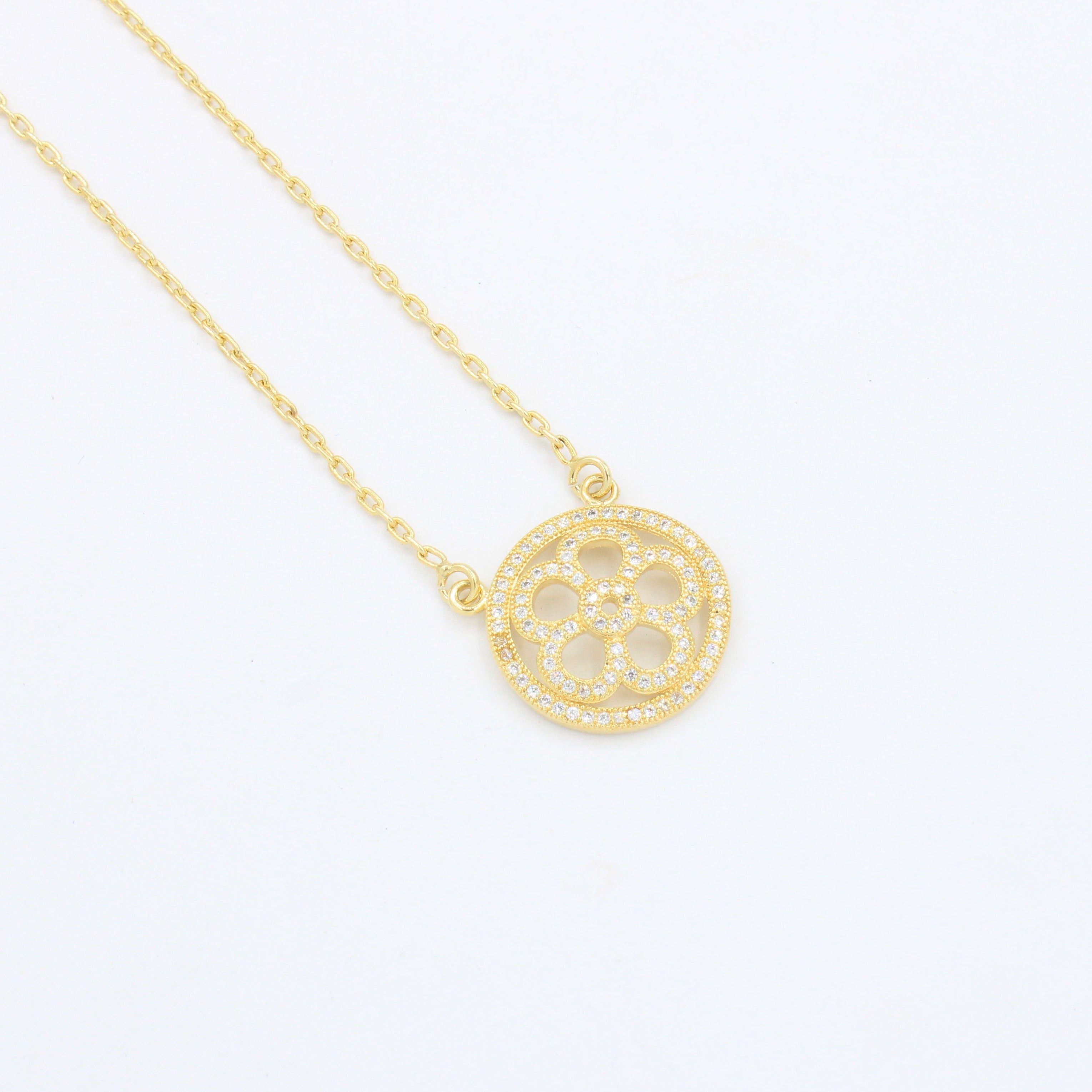 Gargantilla de Goldfilled Flor con Zirconias mod. 5020