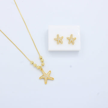 Set de Joyería de Goldfilled Estrella de Mar mod. 7058