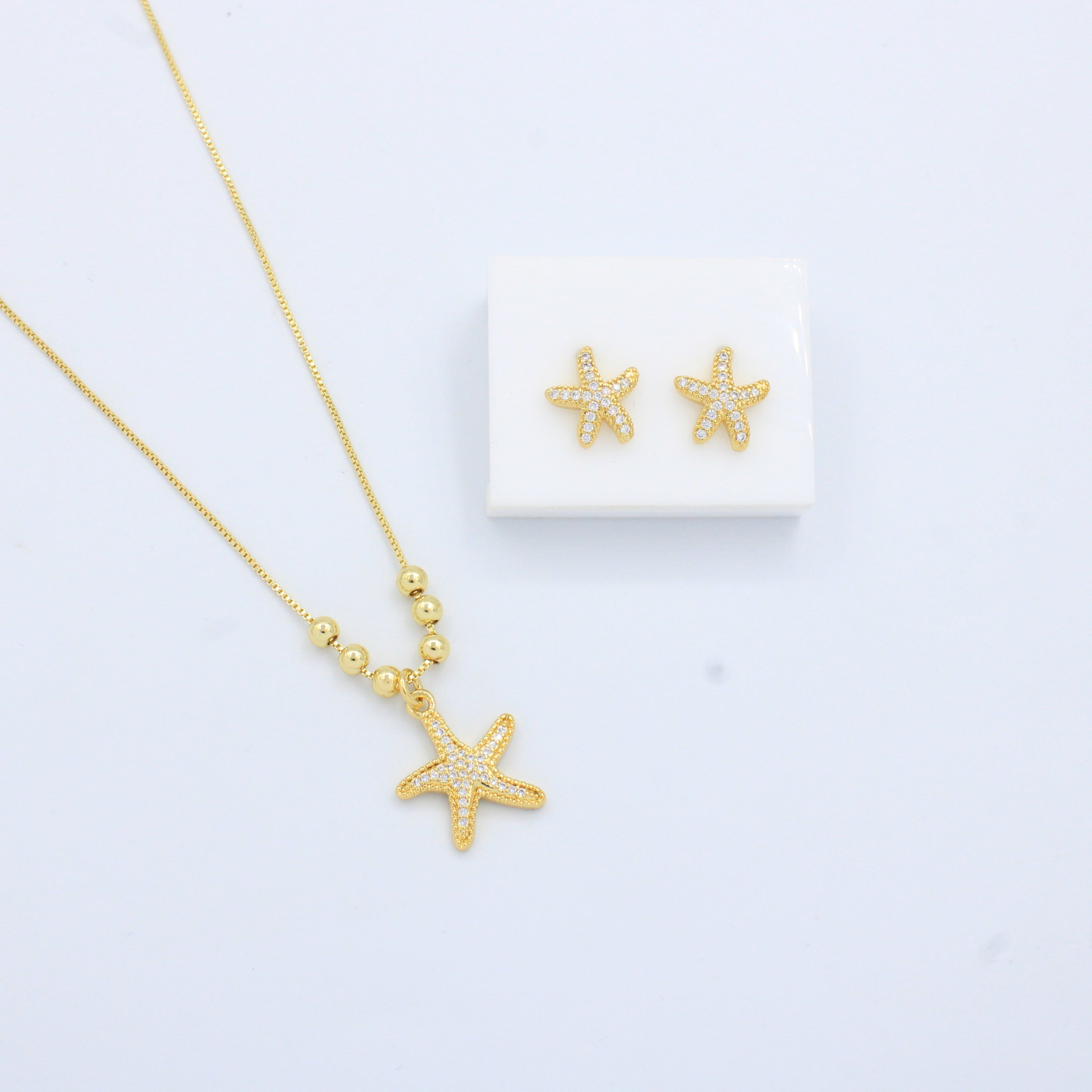 Set de Joyería de Goldfilled Estrella de Mar mod. 7058