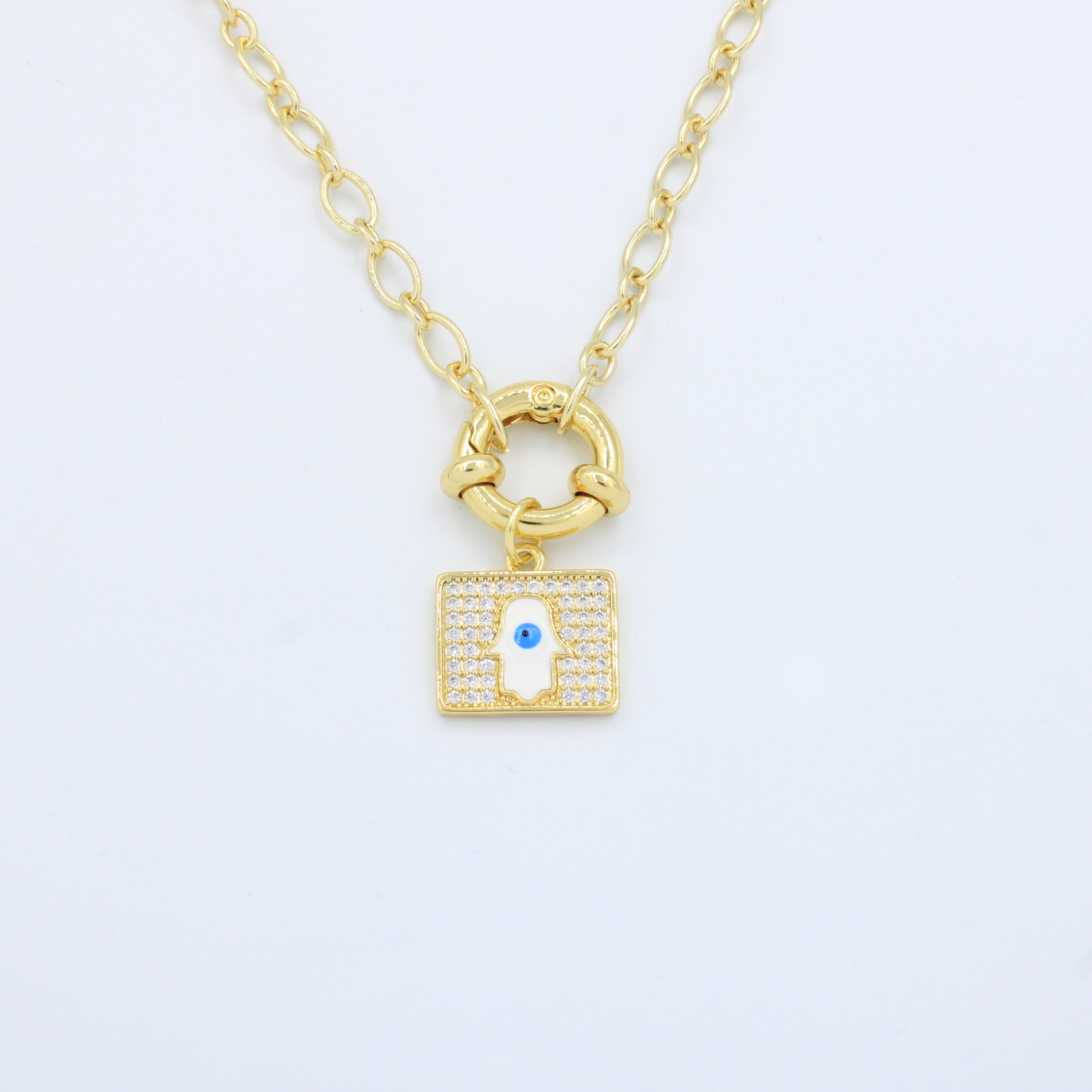 Set de Joyería de Goldfilled Mano de Fátima mod. 7061